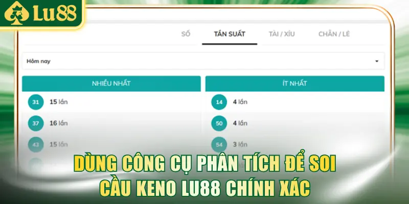 Ưu tiên dùng công cụ phân tích để soi cầu Keno LU88 chính xác